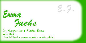 emma fuchs business card